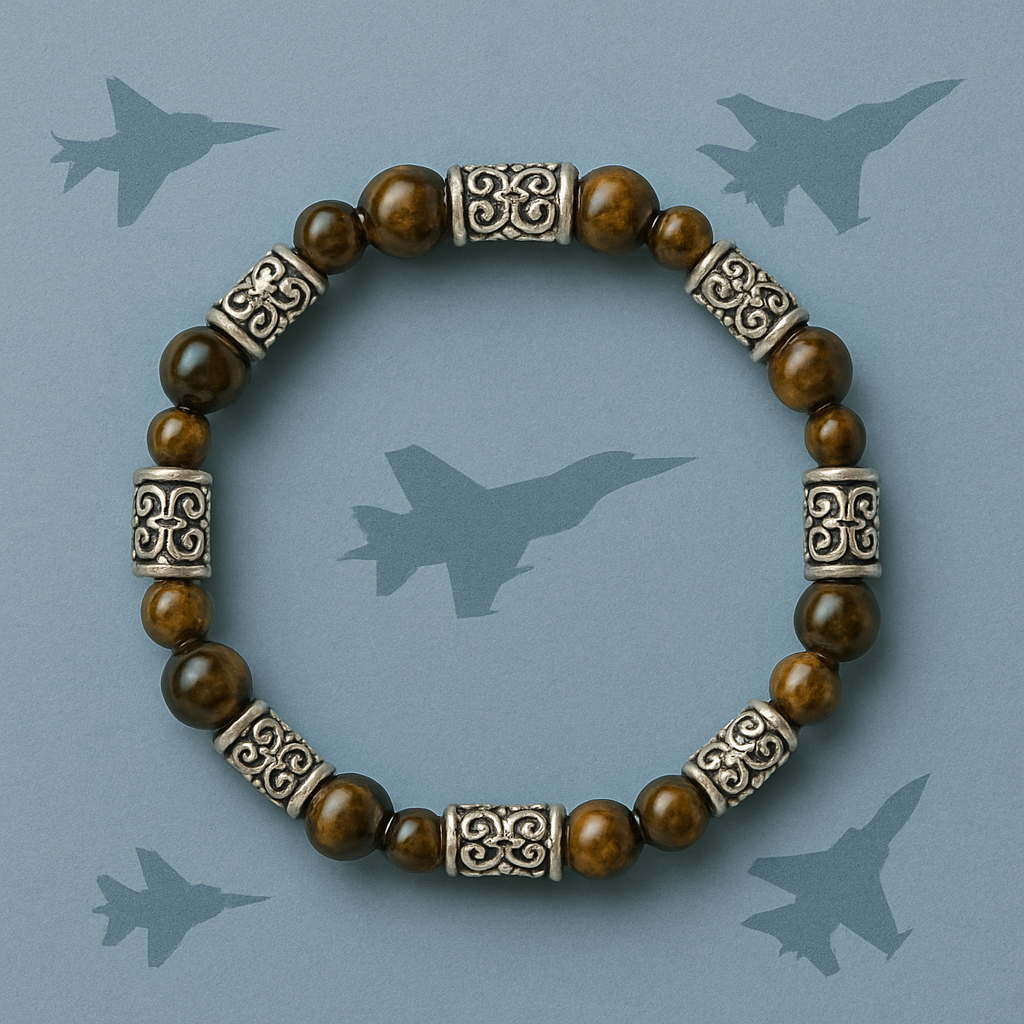 one of a kind # 2 Brown Tiger Eye 8mm and 6mm bracelet