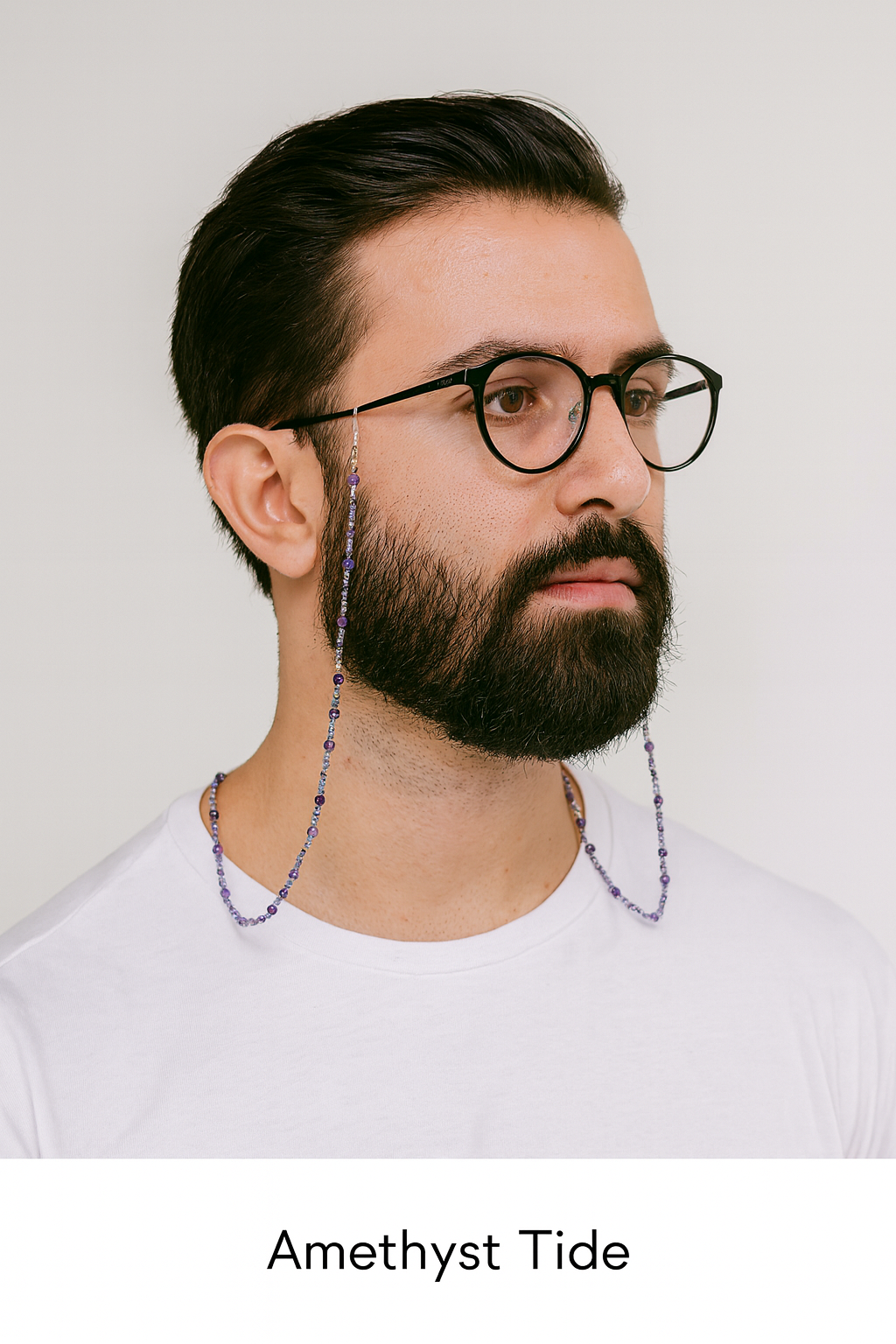 Eyeglass Catchers Collection -Amethyst Tide for men"Corner