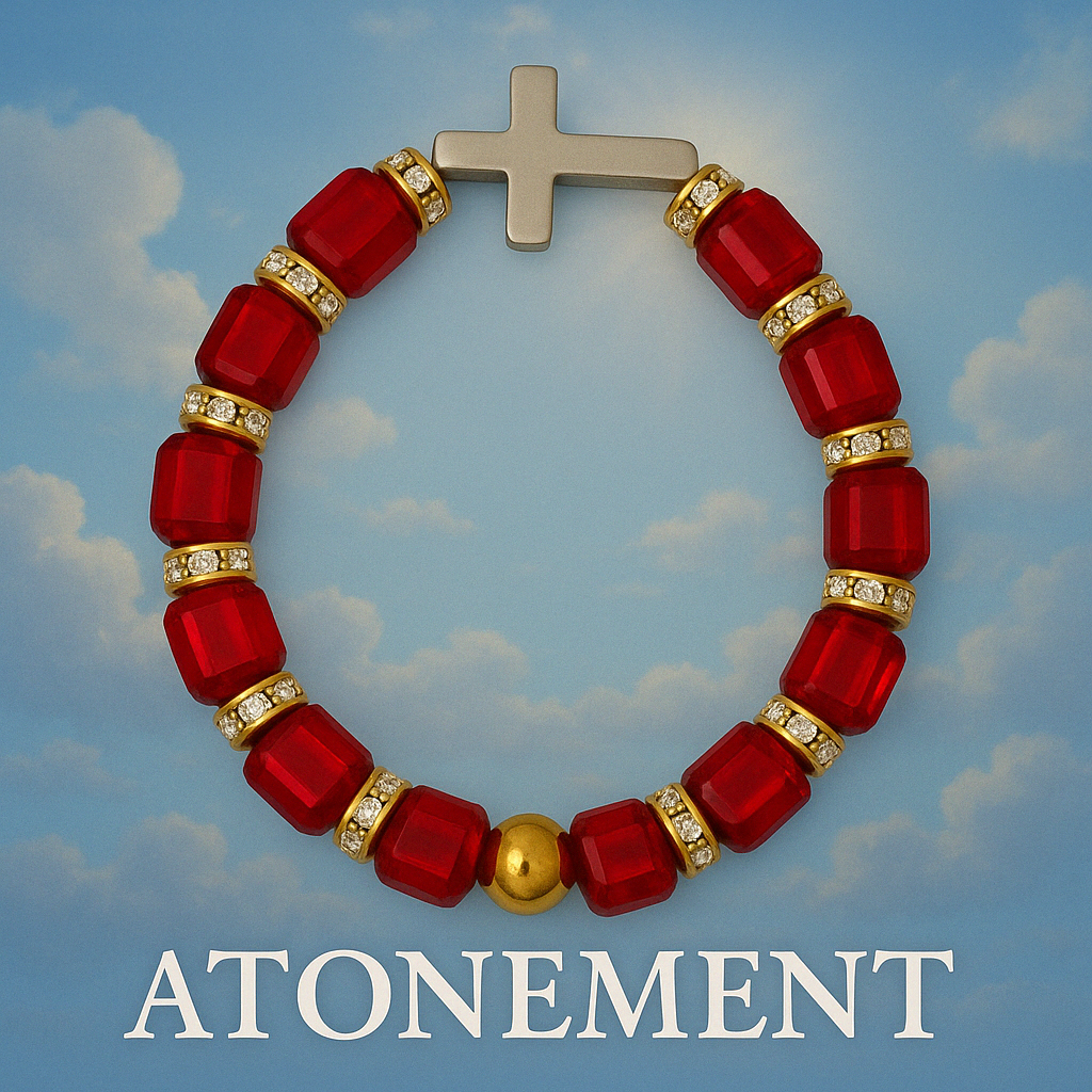 Heavenly Grace-Atonement - in 8mm cube with Gold rhinestone Spacers