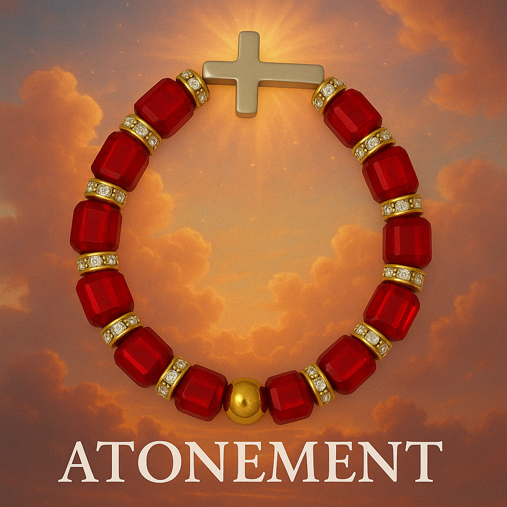 Heavenly Grace-Atonement - in 8mm cube with Gold rhinestone Spacers