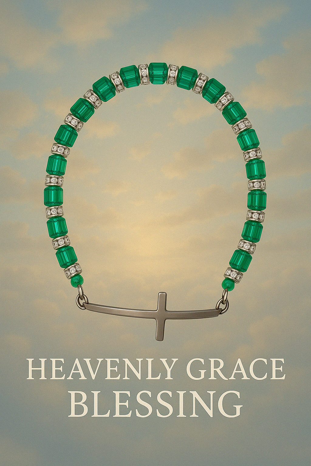 Heavenly Grace- Blessing -Emerald crystal Bracelet