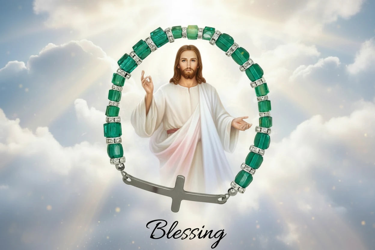 Heavenly Grace- Blessing -Emerald crystal Bracelet