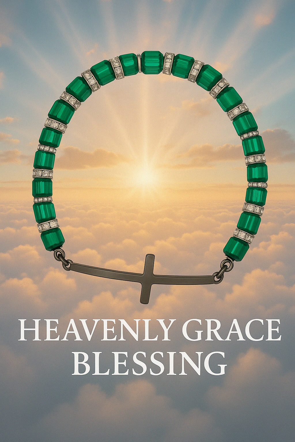 Heavenly Grace- Blessing -Emerald crystal Bracelet