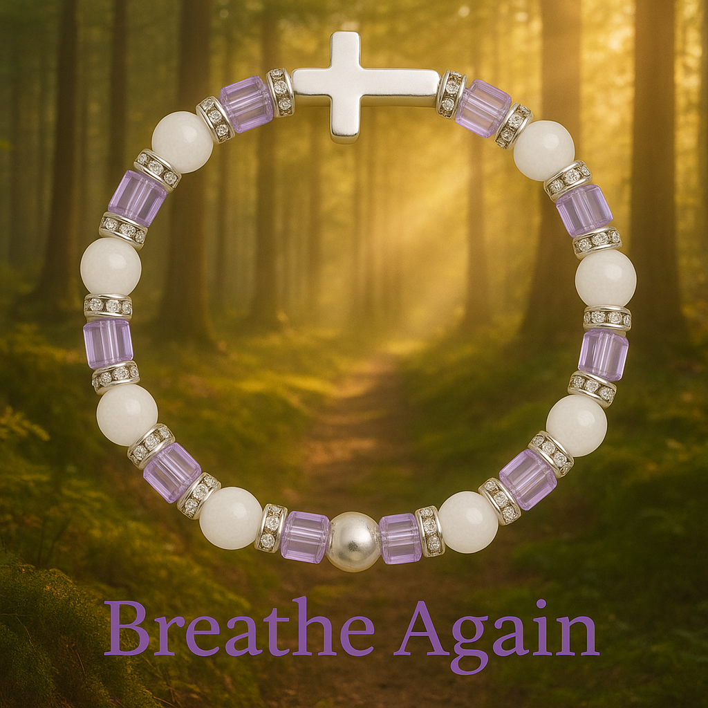 Courage Collection-Custom Cancer Awareness Jewelry "Breathe Again " For Lung Cancer