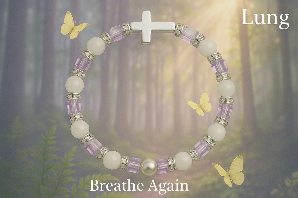 Courage Collection-Custom Cancer Awareness Jewelry "Breathe Again " For Lung Cancer