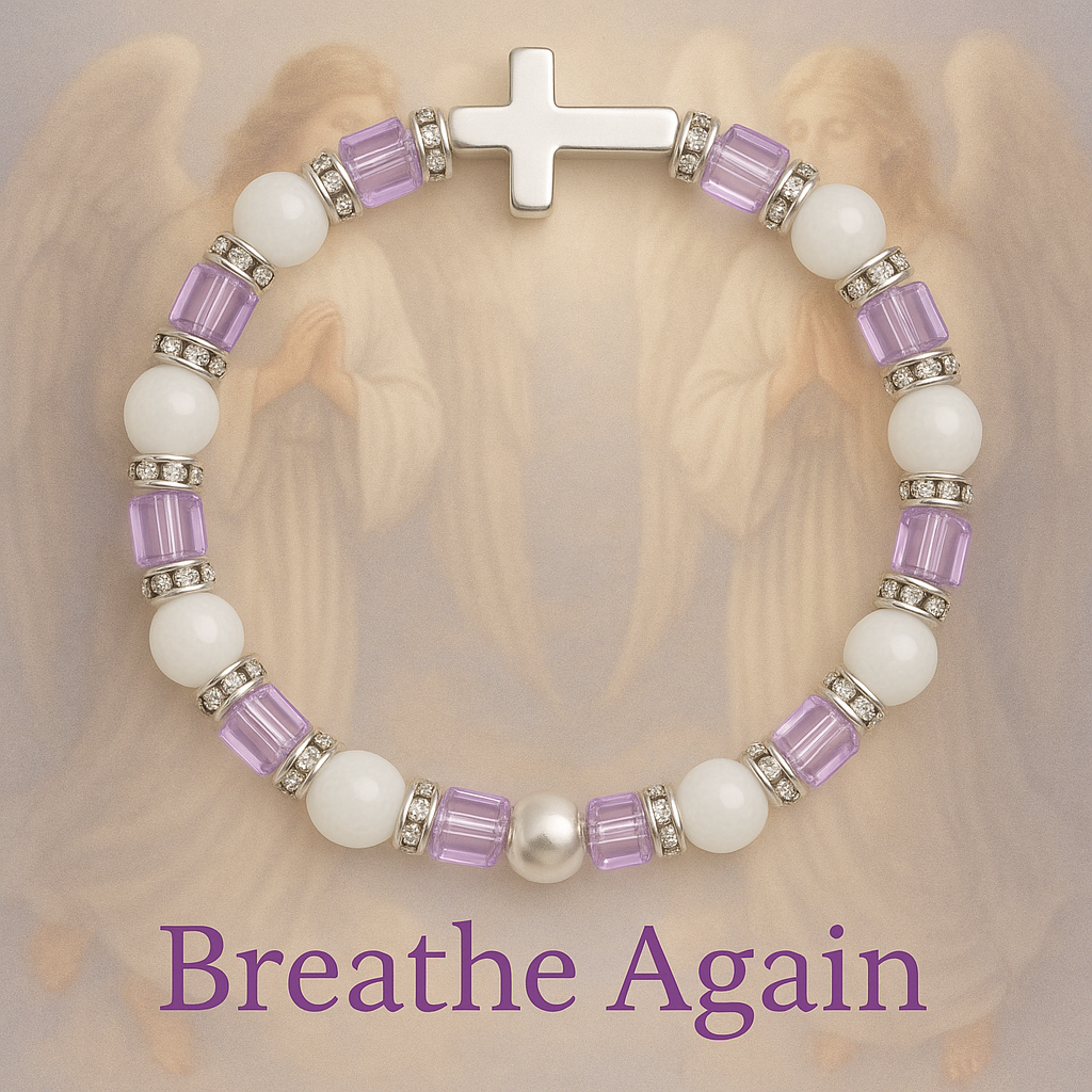 Courage Collection-Custom Cancer Awareness Jewelry "Breathe Again " For Lung Cancer