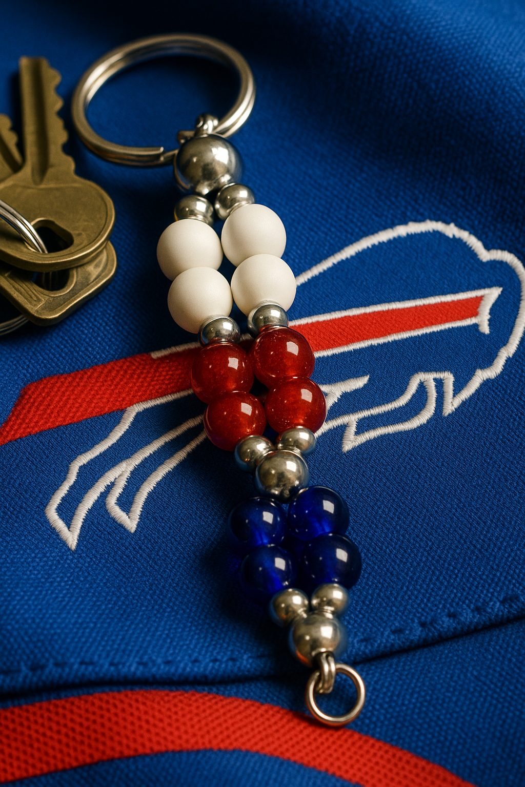 Sport color Keychain -Buffalo Bills Theme