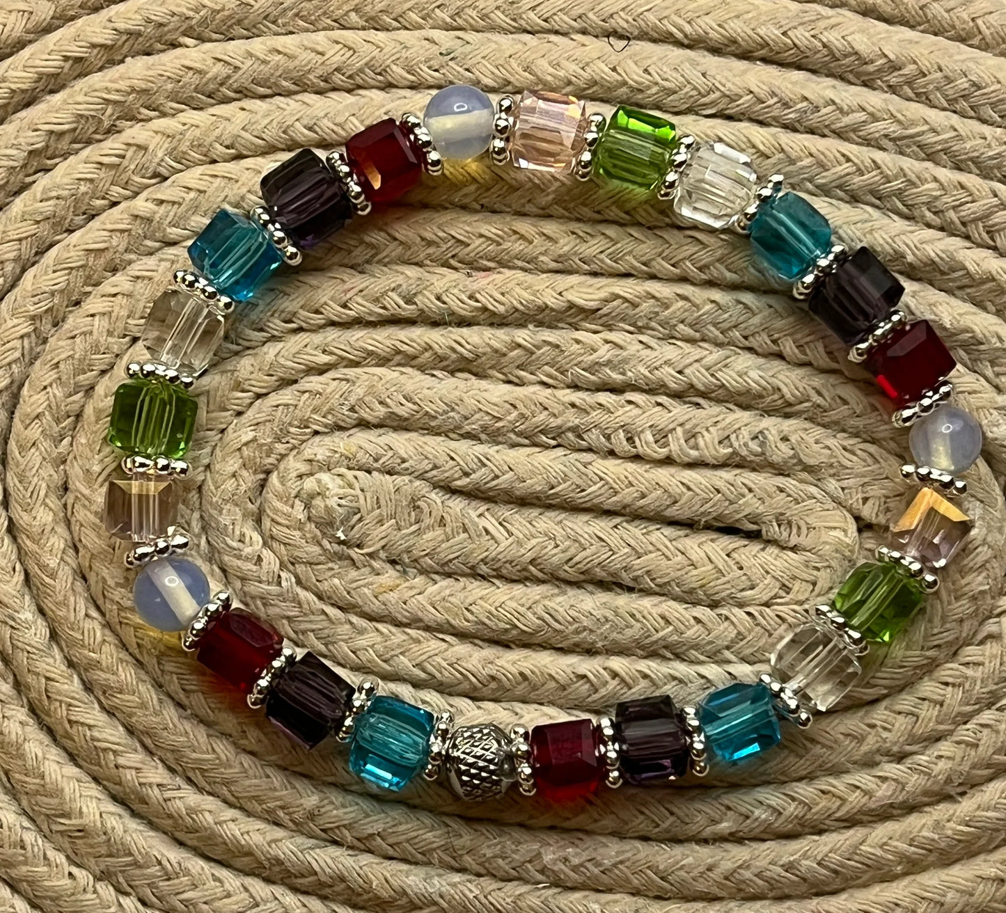 Memory-Custom made ,Birthstones Bracelet "Circle of Life "