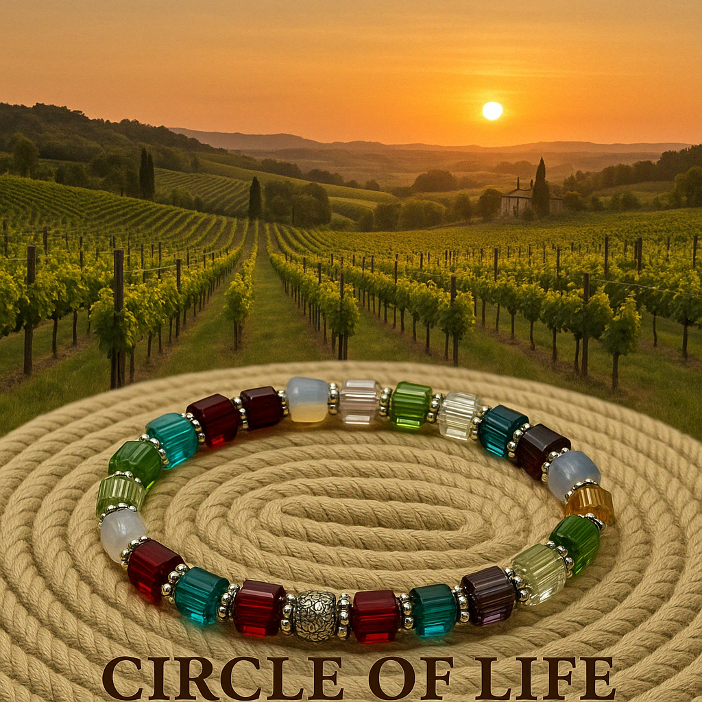 Memory-Custom made ,Birthstones Bracelet "Circle of Life "