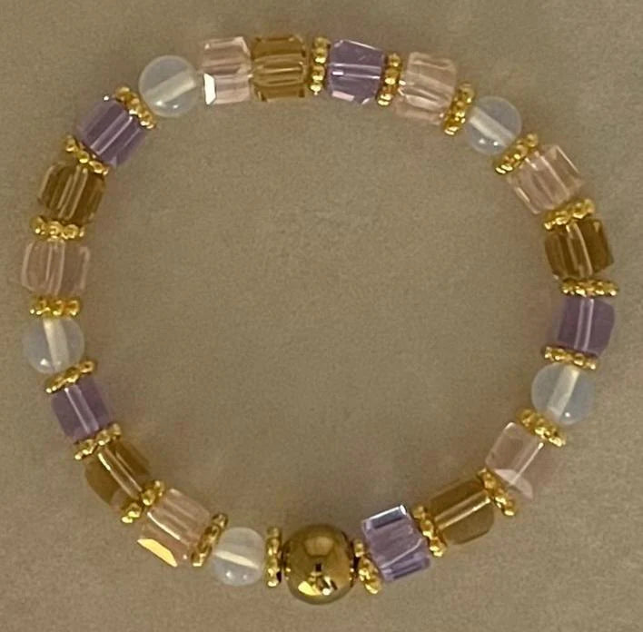 Memory custom made Birthstone "Dreamlight Trio Gold Tone Bracelet months are June,Oct and Nov