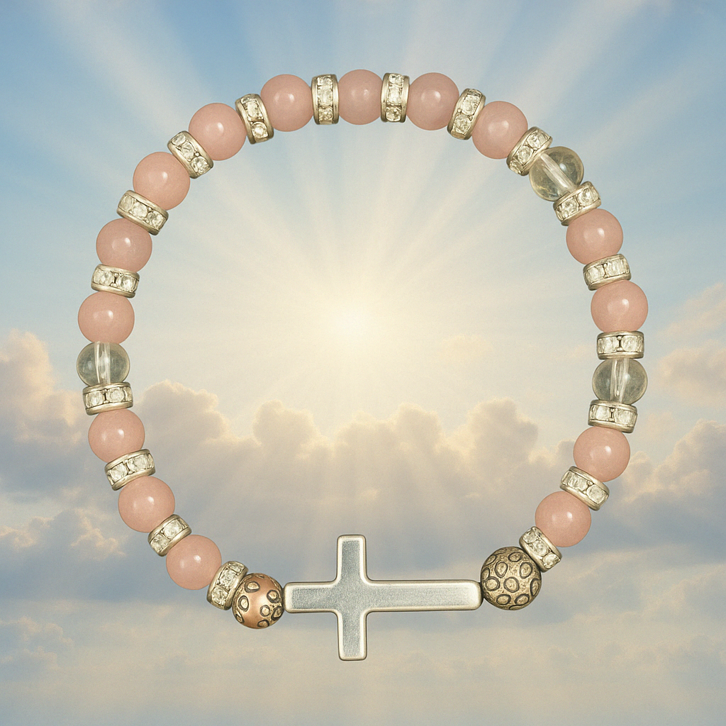 Heavenly Grace - Forgiven -Natural pink Quartz Bracelet