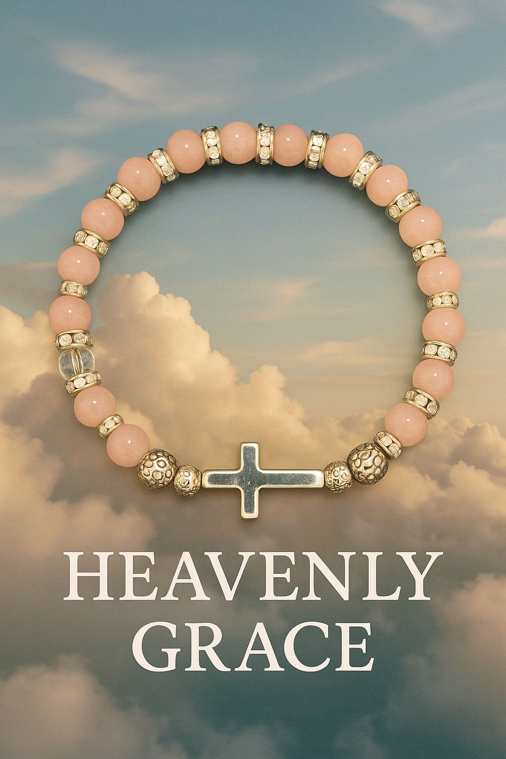 Heavenly Grace - Forgiven -Natural pink Quartz Bracelet