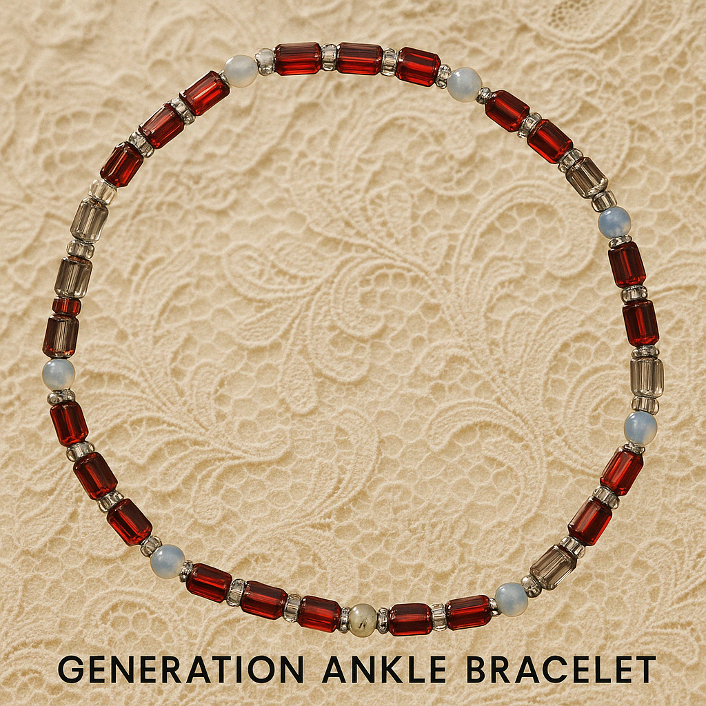 Memory- Generation -Jan & Oct Birthstone Ankle Bracelet