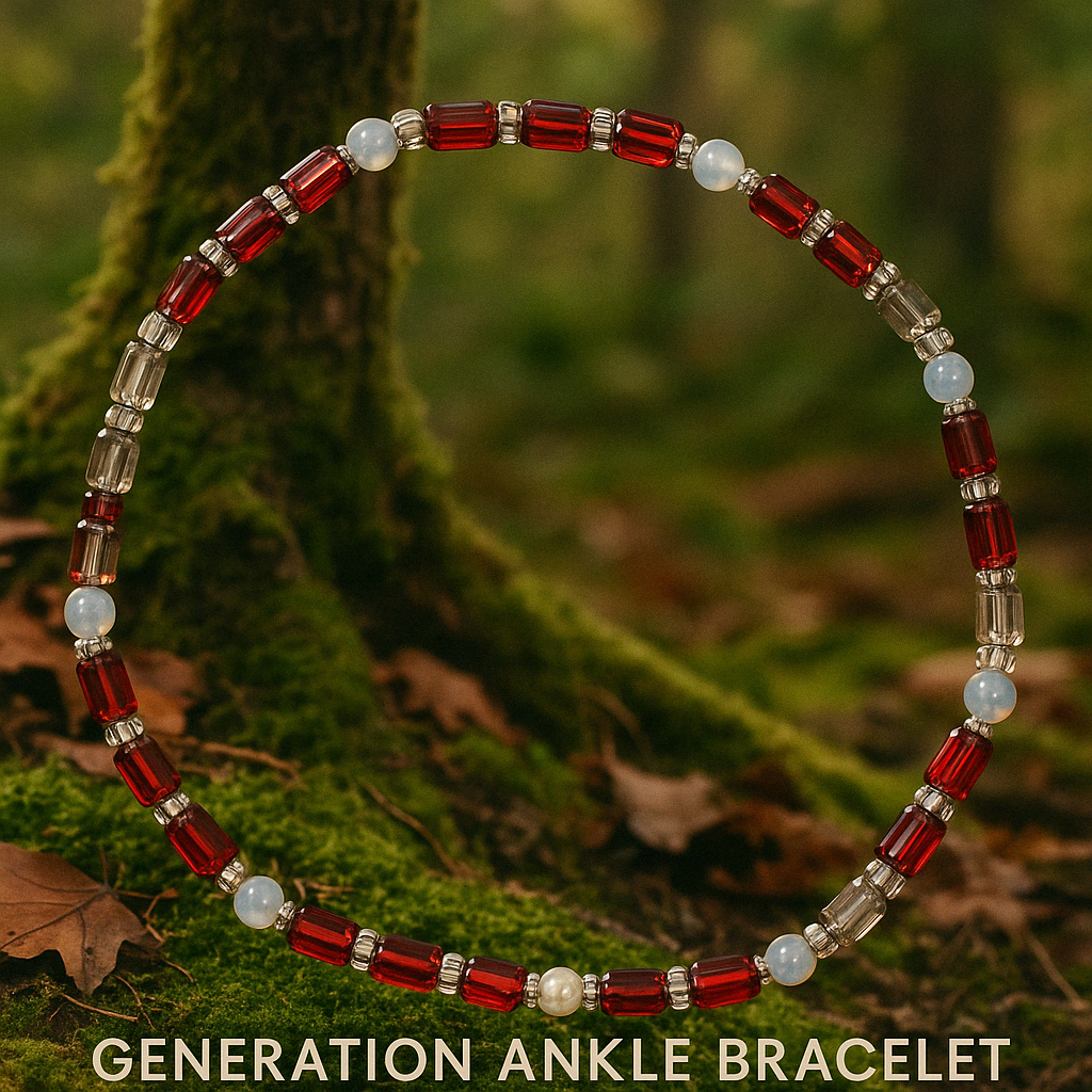 Memory- Generation -Jan & Oct Birthstone Ankle Bracelet