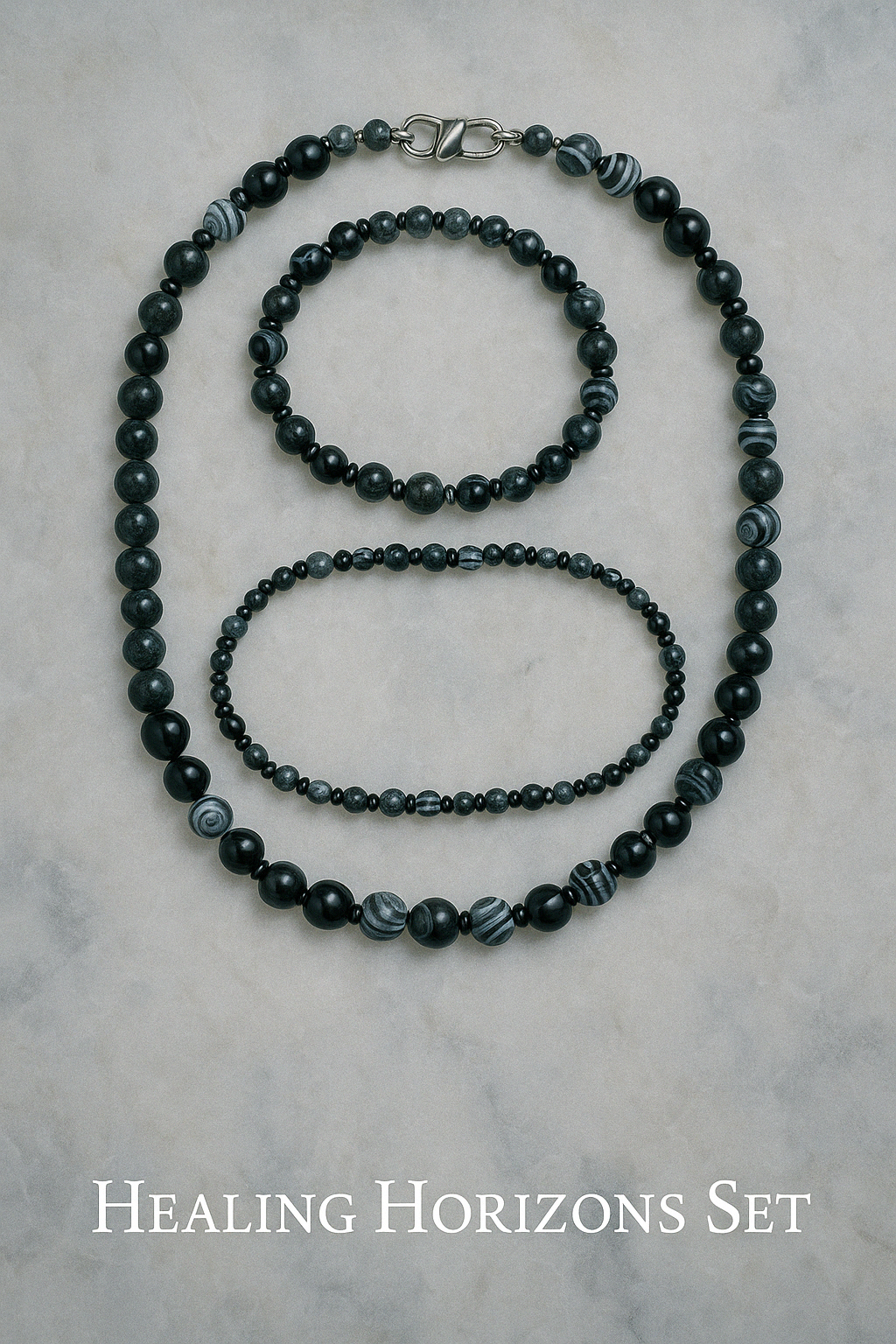 Round about Collection -Horizons Set- Necklace ,Bracelet & Ankle Bracelet-