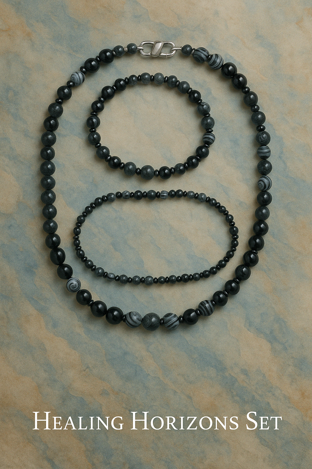 Round about Collection -Horizons Set- Necklace ,Bracelet & Ankle Bracelet-