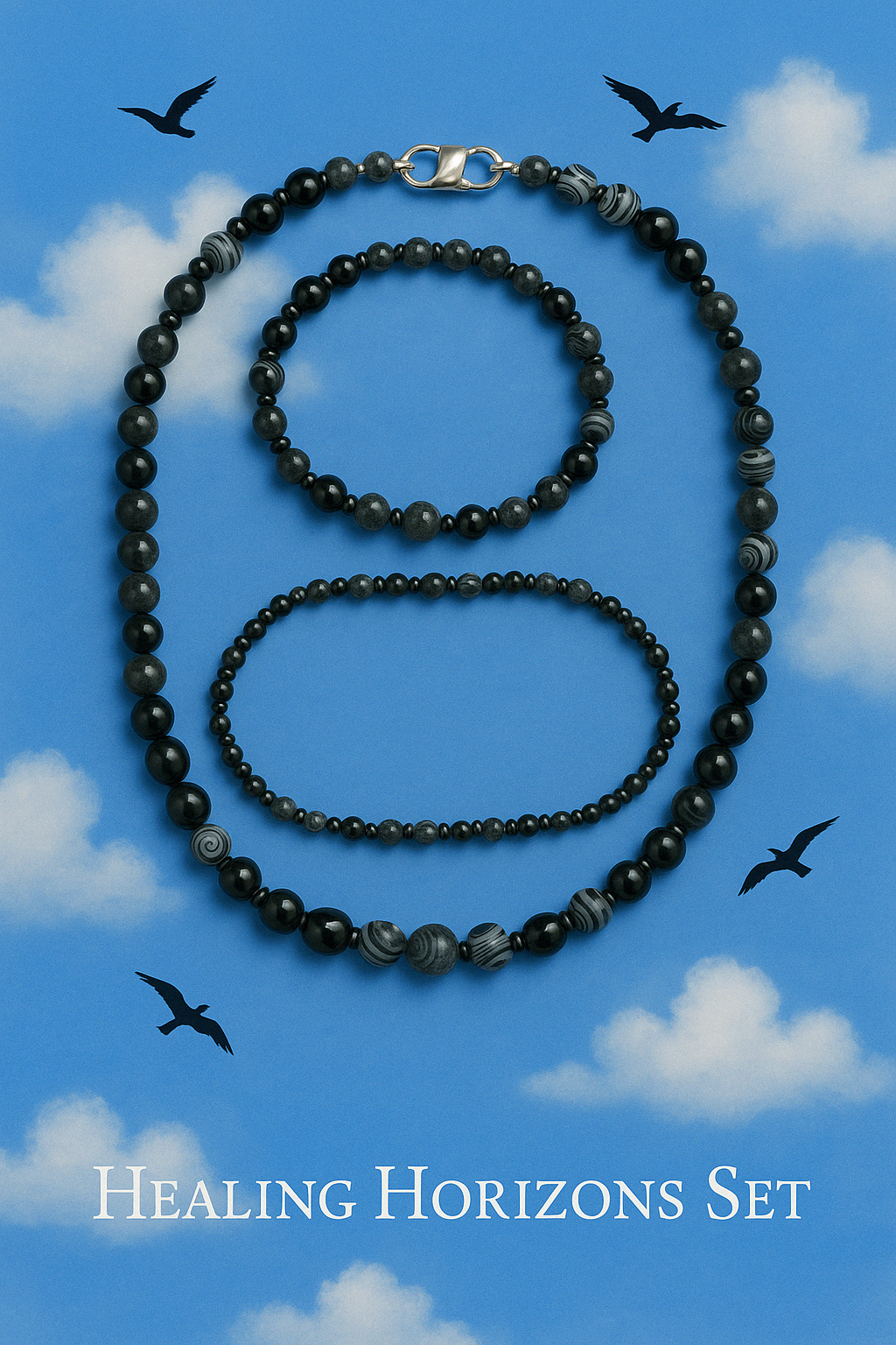 Round about Collection -Horizons Set- Necklace ,Bracelet & Ankle Bracelet-