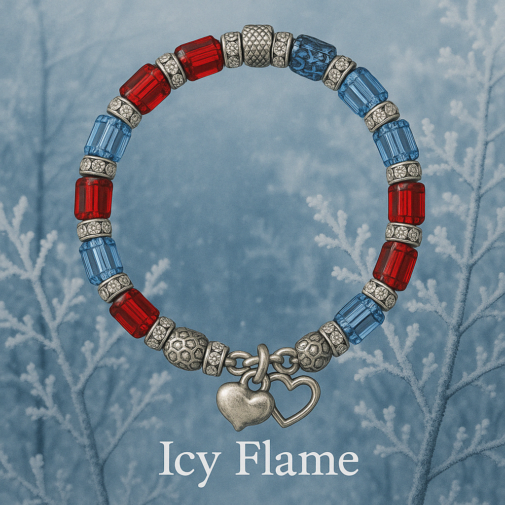Memory-Custom made memory bracelet- Icy Flame-