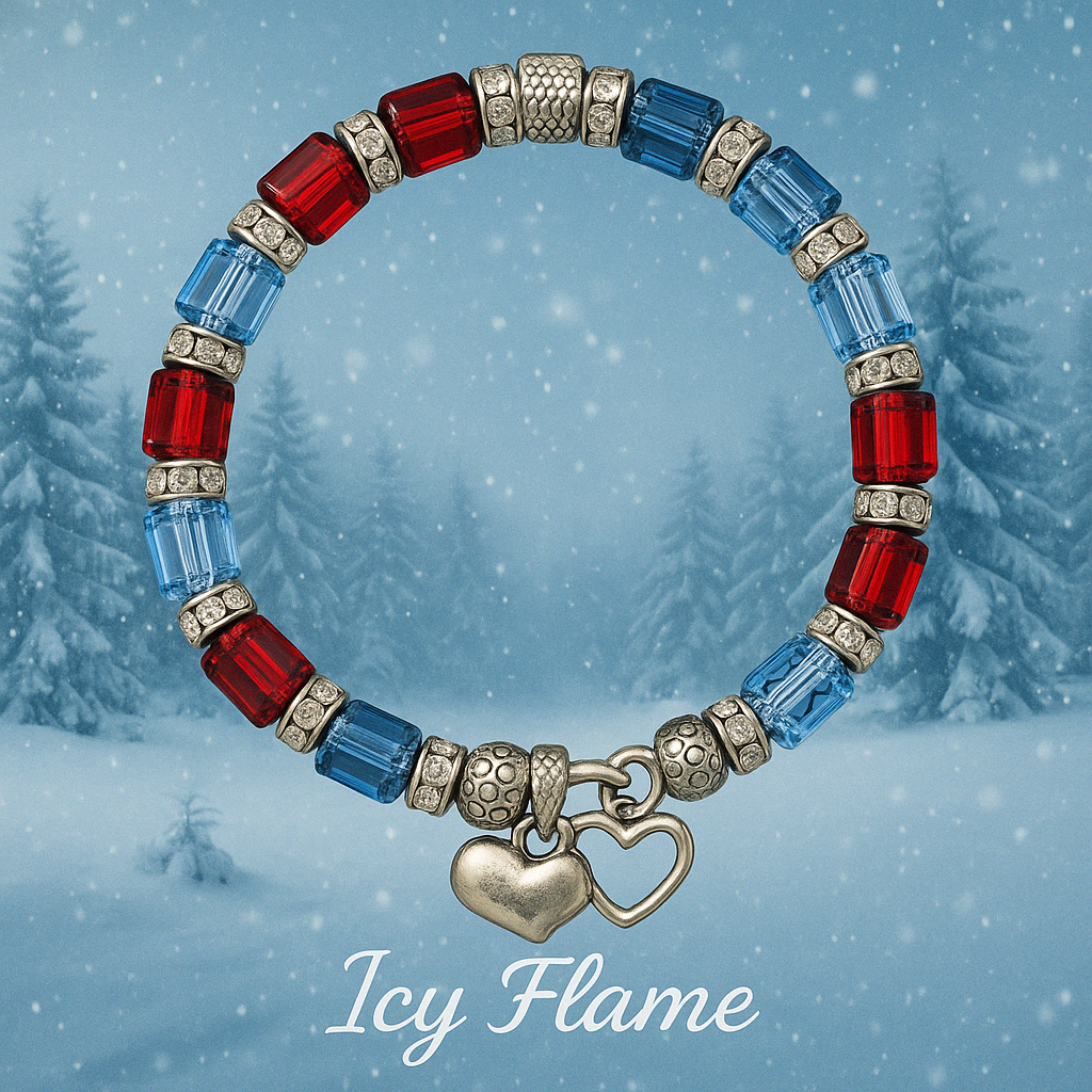 Memory-Custom made memory bracelet- Icy Flame-