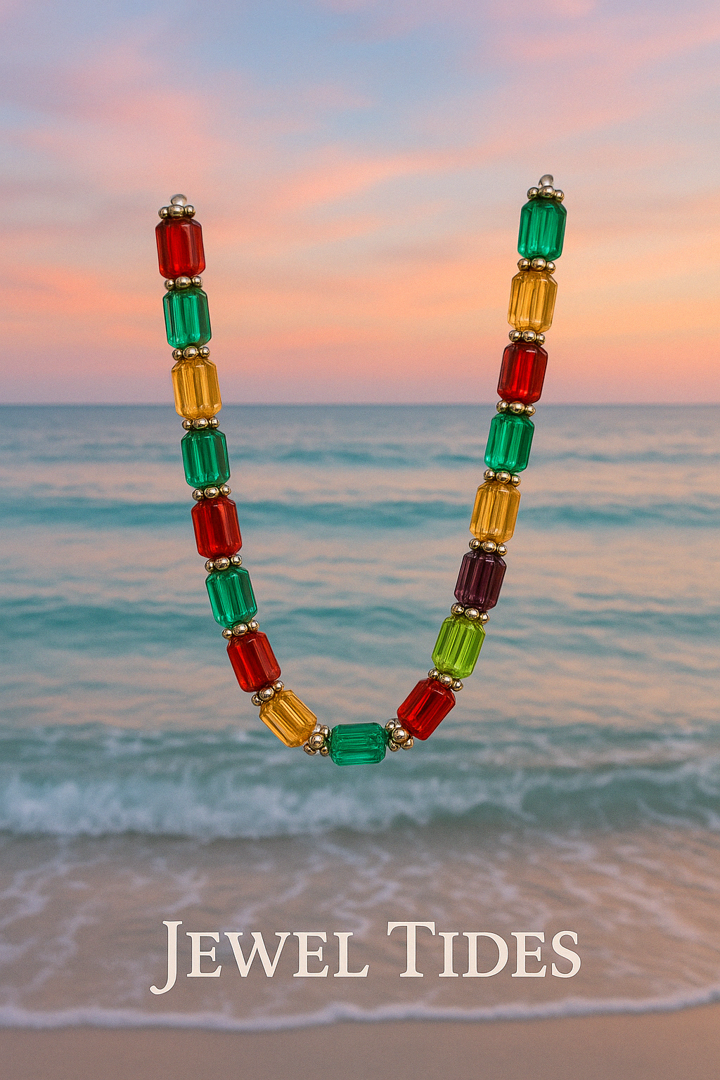 Memory-Custom made birthstone Necklace "Jewel Tides"