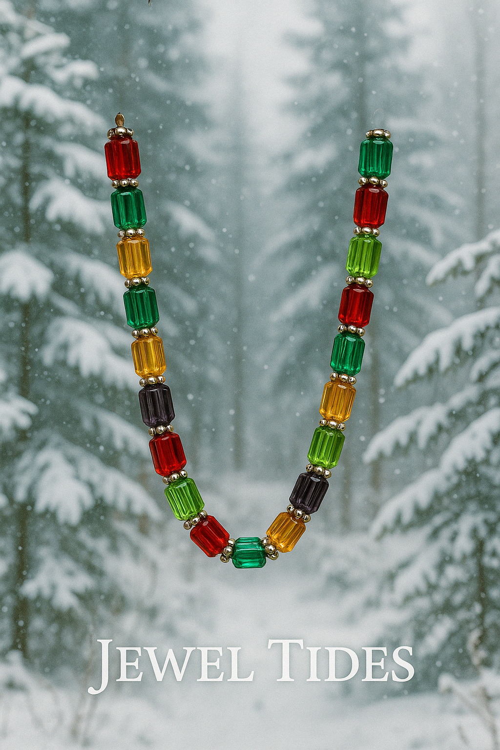 Memory-Custom made birthstone Necklace "Jewel Tides"
