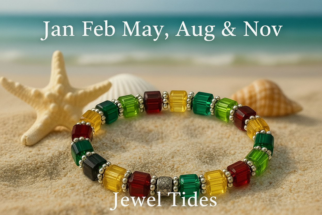 Memory-Custom made birthstone bracelet "Jewel Tides"