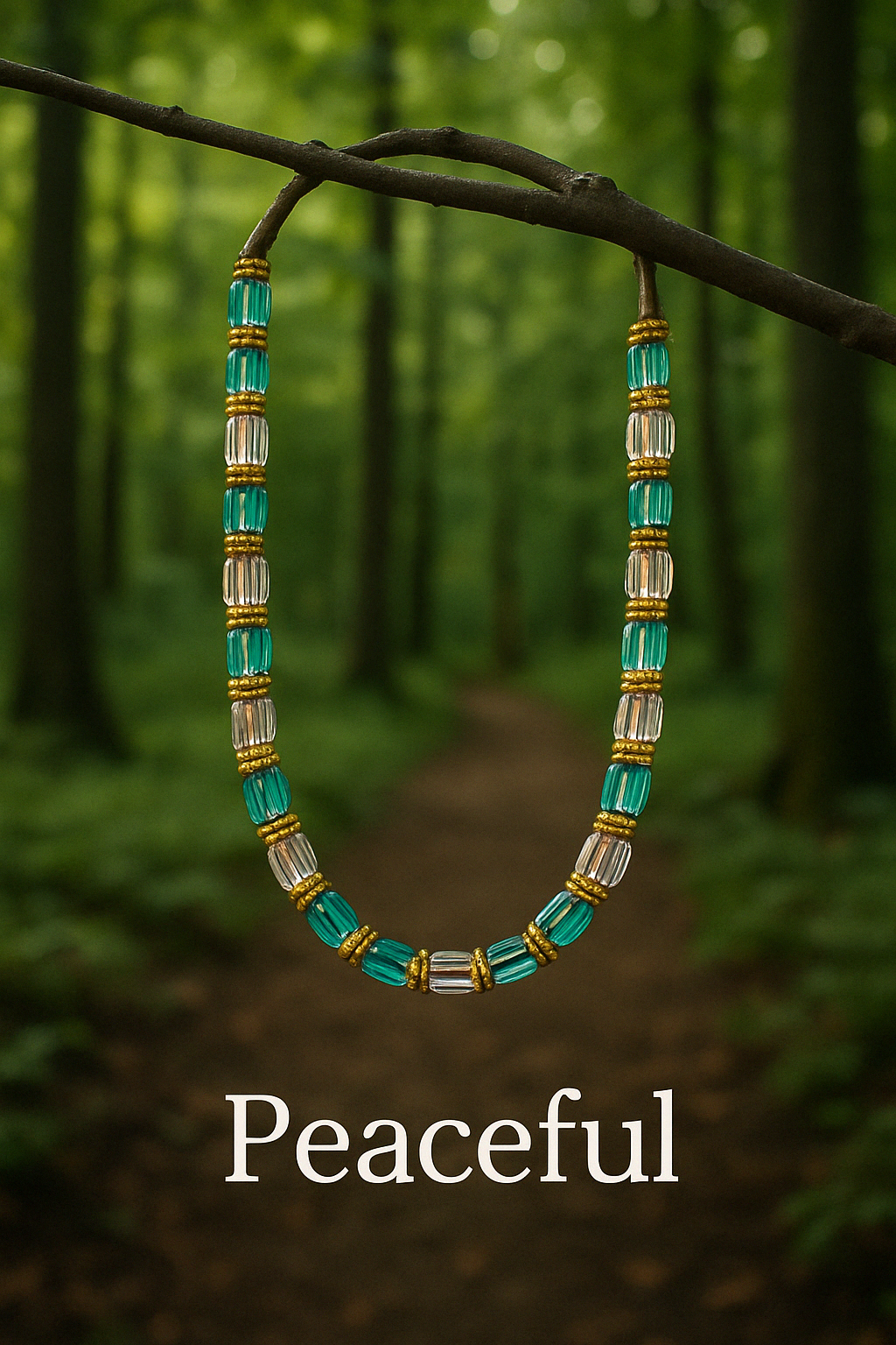 Memory-Custom Made- Peaceful-Memory Necklace with Ab clear cubes & Jan & Dec Birthstones
