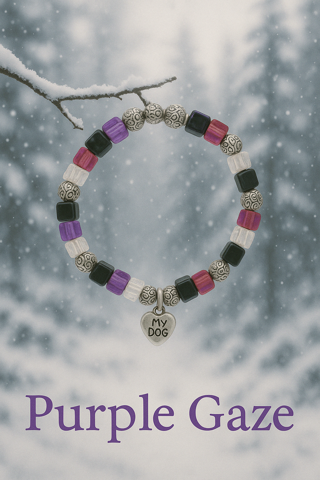 Purple Gaze Bracelet with charm