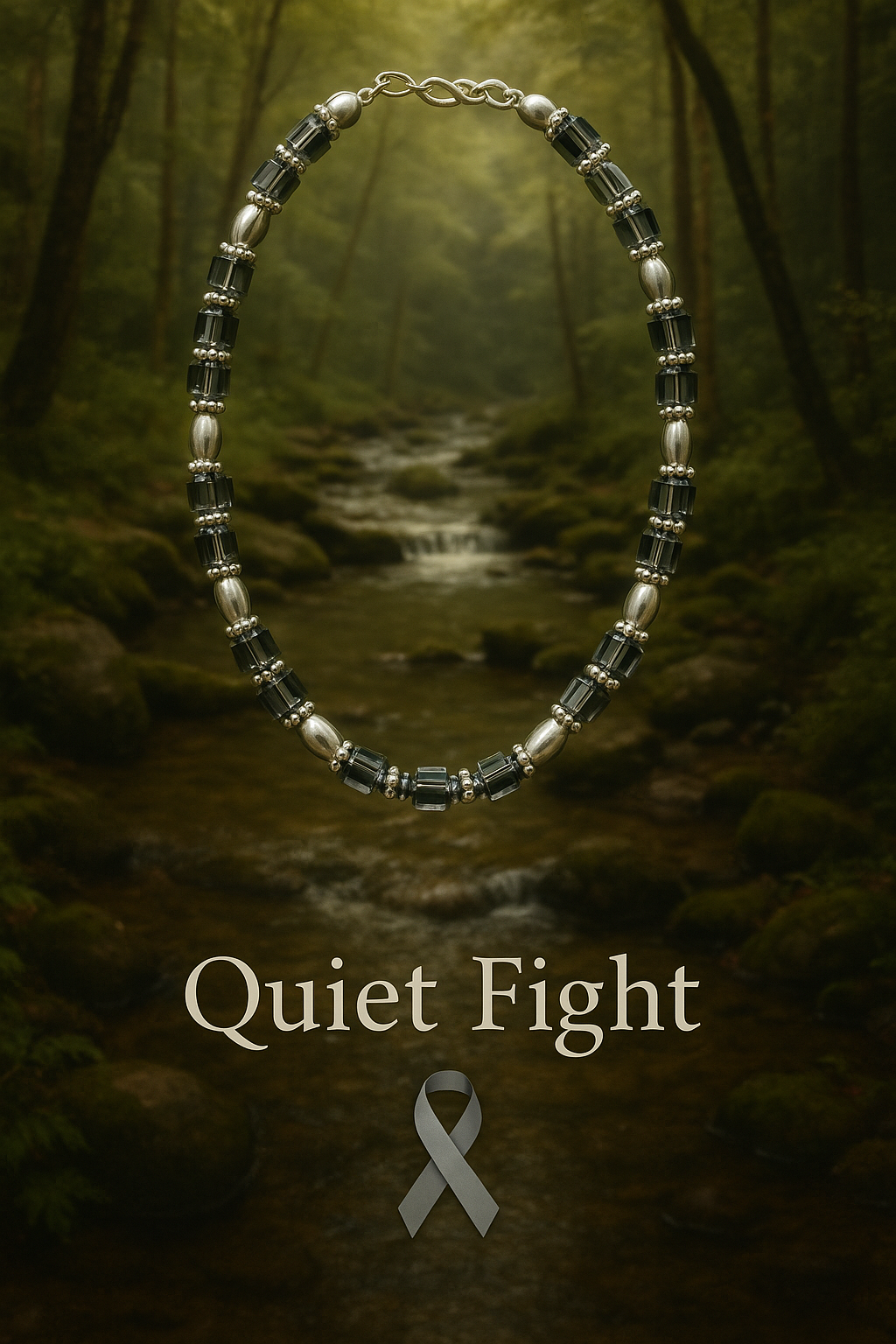 Courage Collection-Brain Cancer- Quiet Fight -Necklace