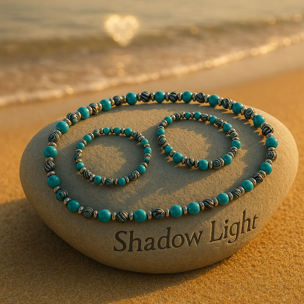 Round About Collection -Shadow Light Set - Necklace Bracelet and Ankle Bracelet