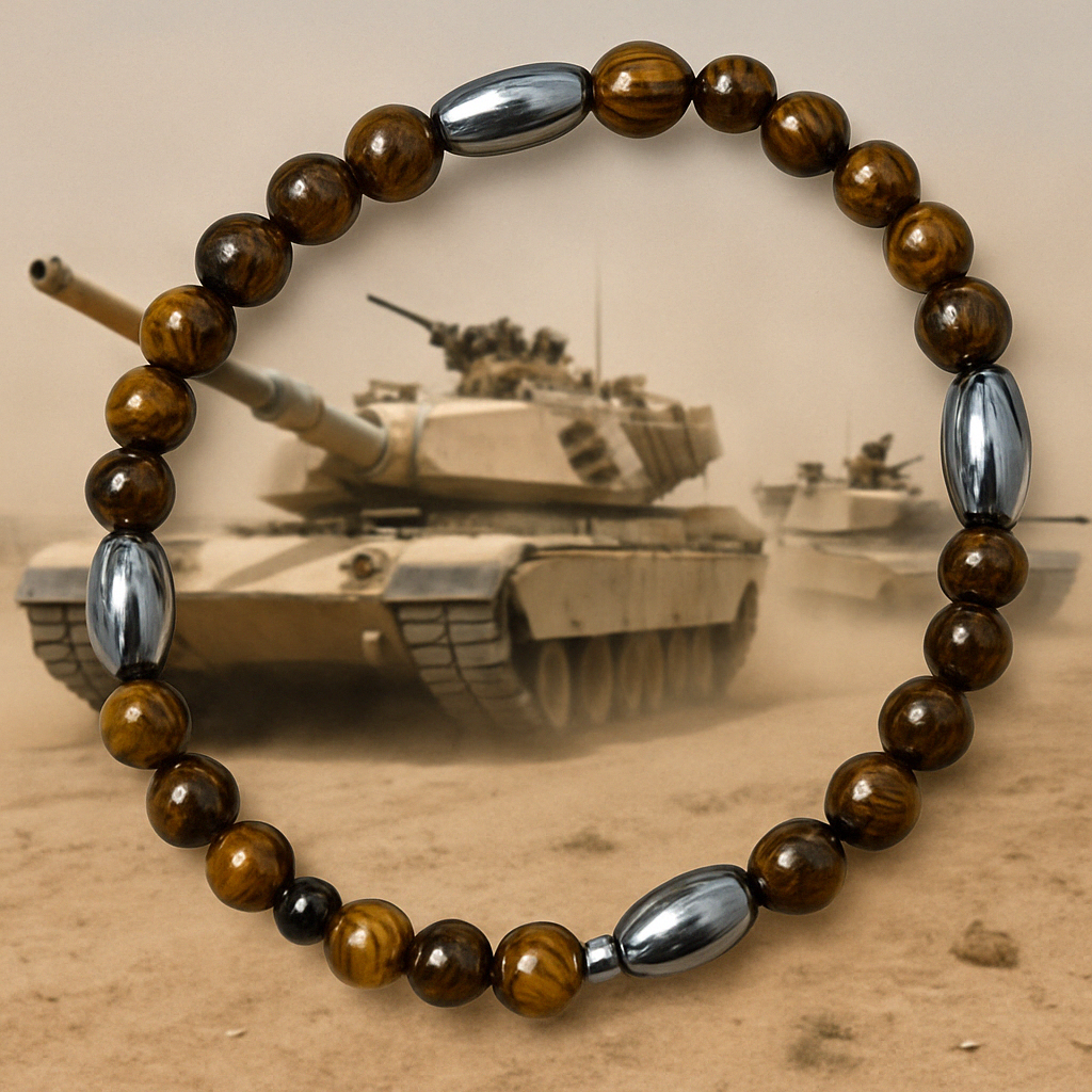 Round About Collection-Stone & Steel Bracelet-Brown Tiger Eye