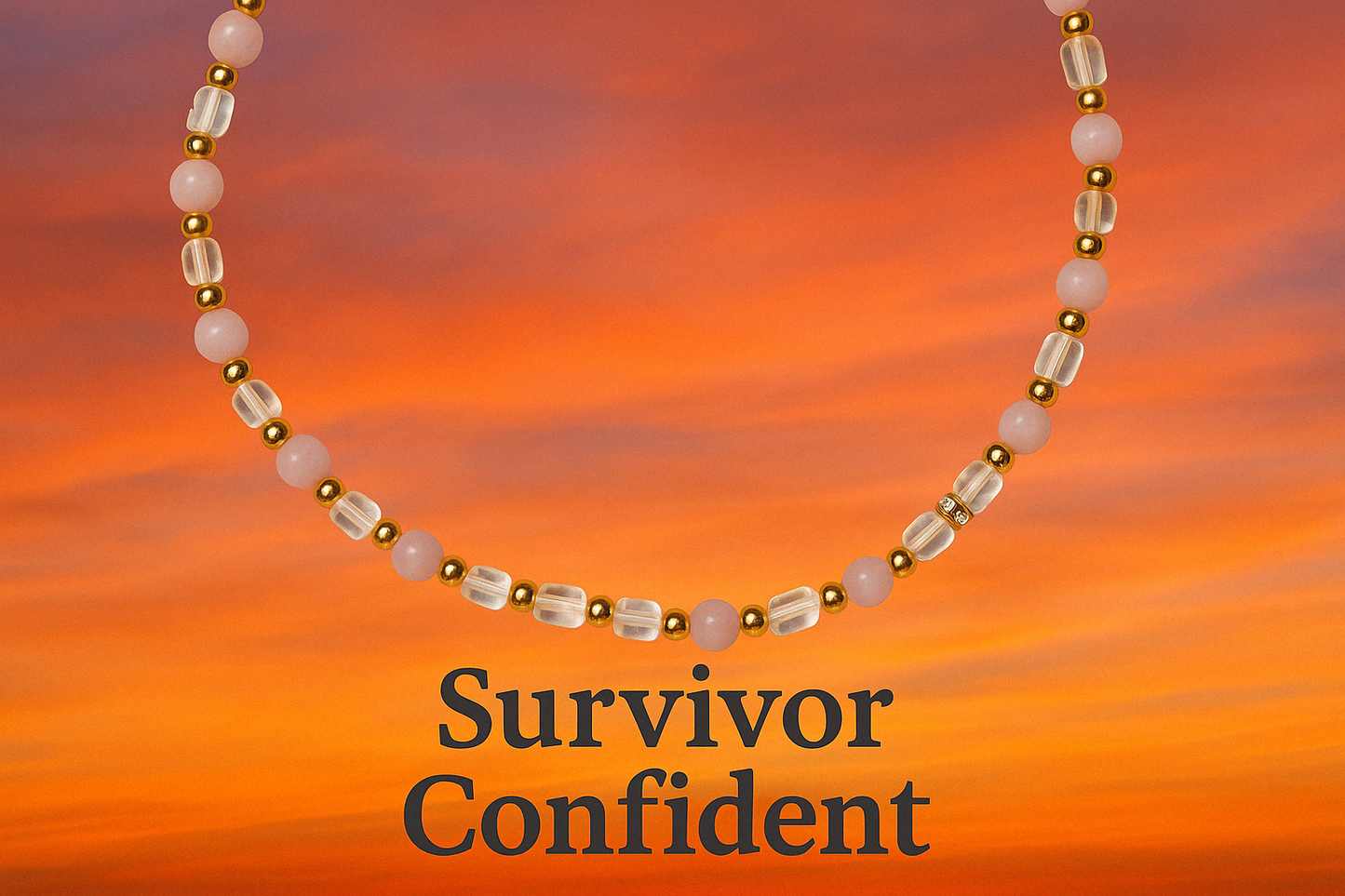 Survivor -Confident-Necklace 6mm Gold Tone
