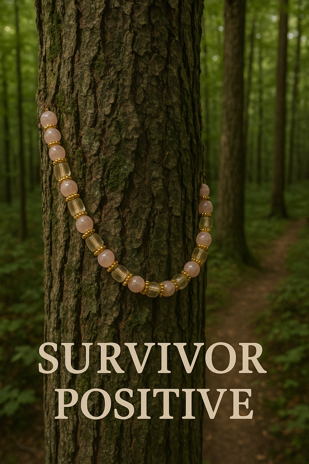 Survivor- Positive- Necklace in Silver or Gold tone