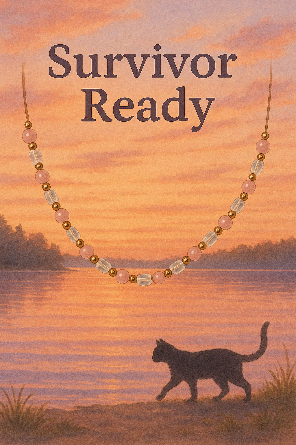 Survivor-Ready- 8mm Gold tone Necklace