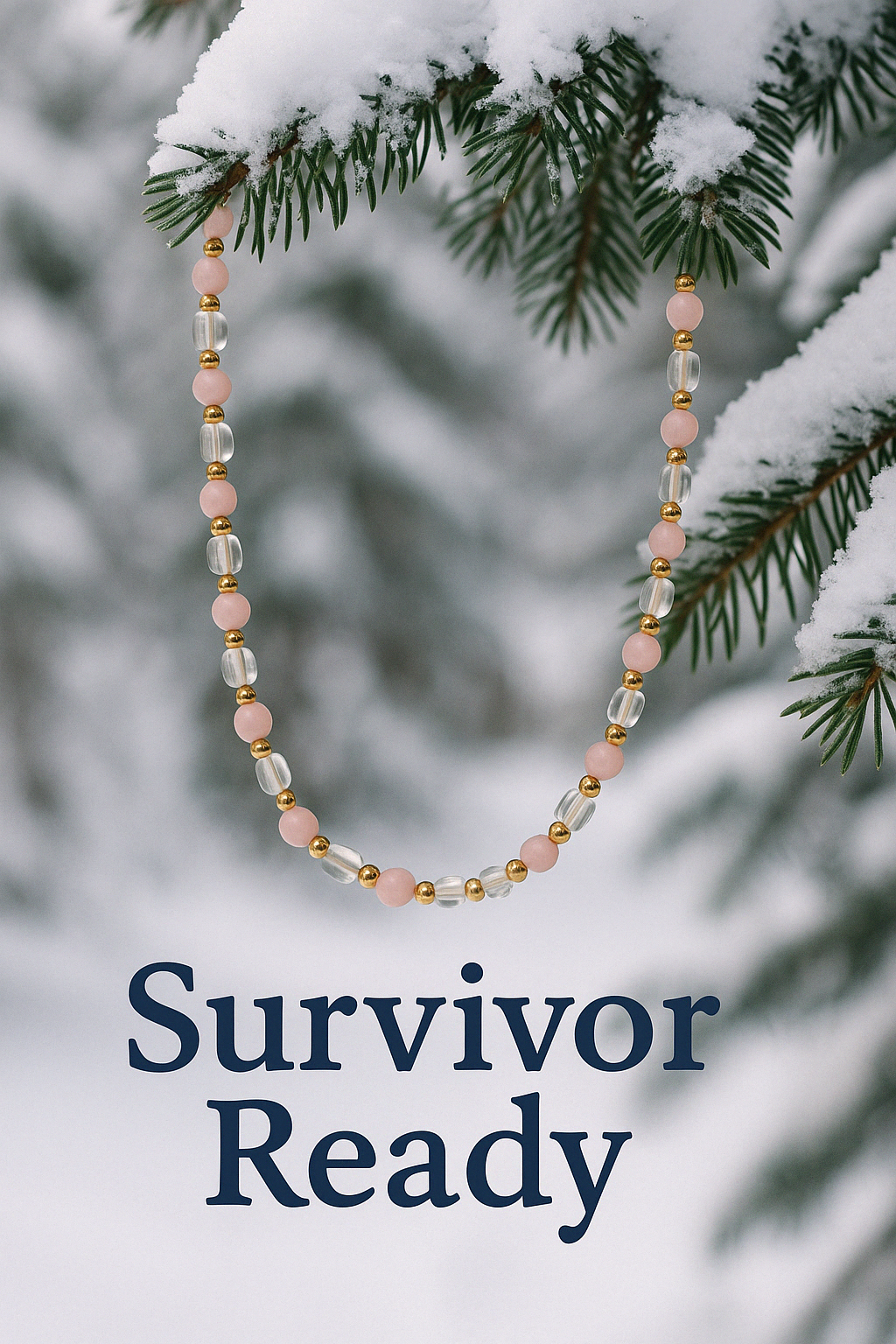 Survivor-Ready- 8mm Gold tone Necklace