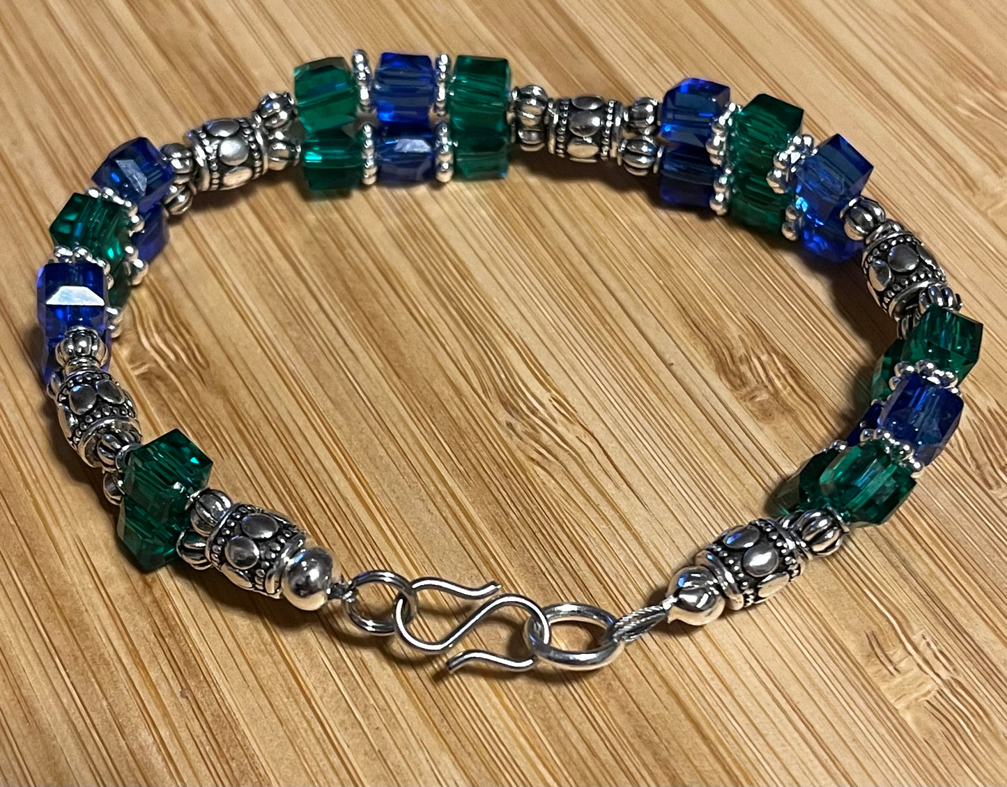 US Collection-US Triple crystal double bracelet-Easy Clasp