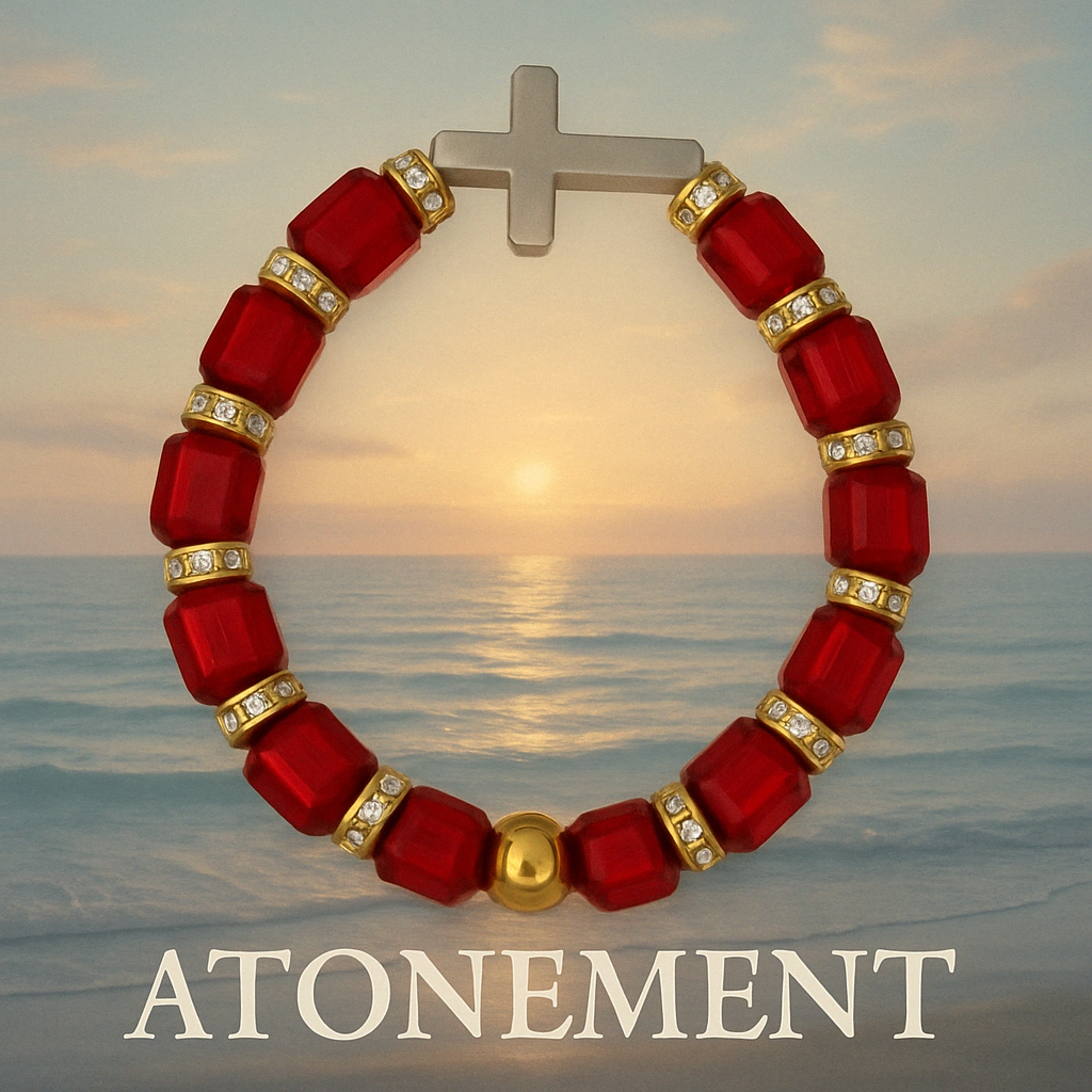 Heavenly Grace-Atonement - in 8mm cube with Gold rhinestone Spacers