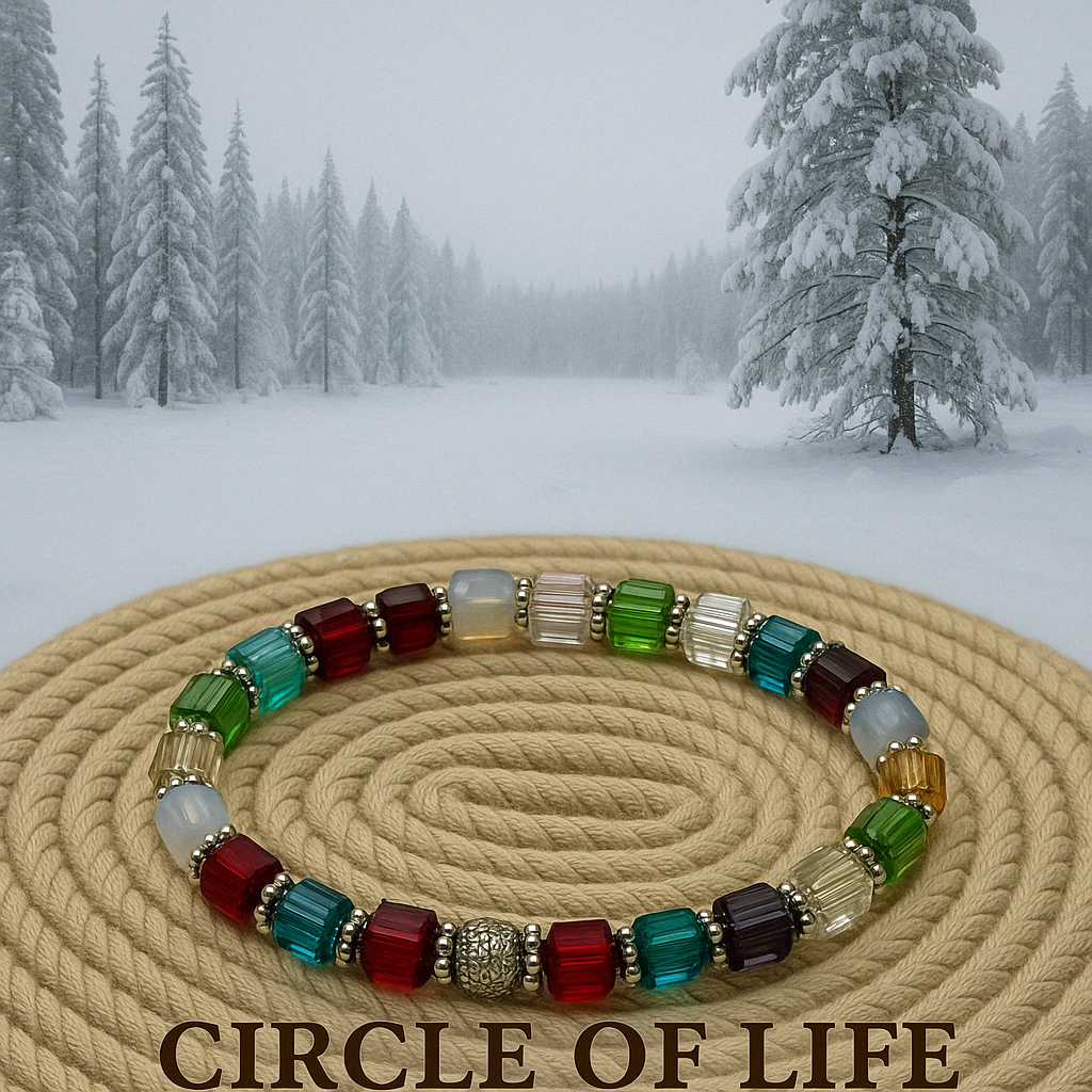Memory-Custom made ,Birthstones Bracelet "Circle of Life "