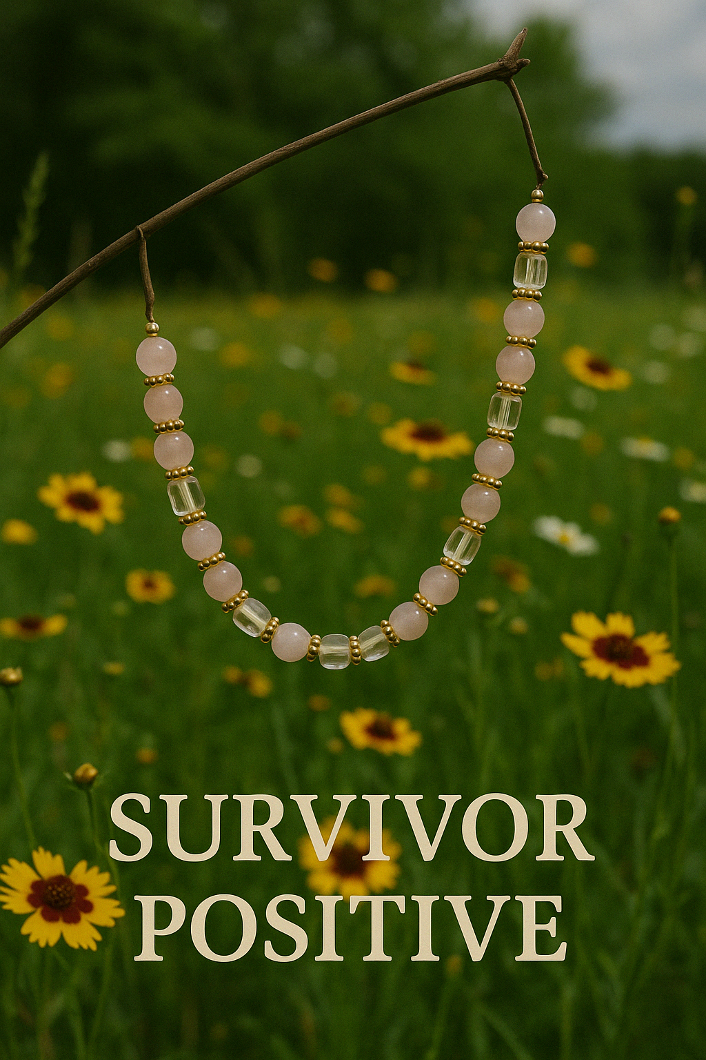Survivor- Positive- Necklace in Silver or Gold tone