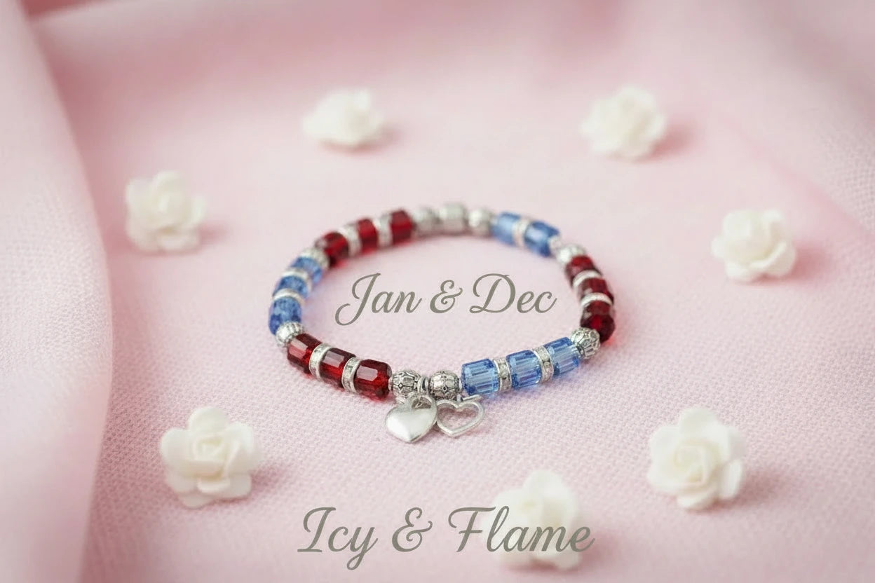 Memory-Custom made memory bracelet- Icy Flame-