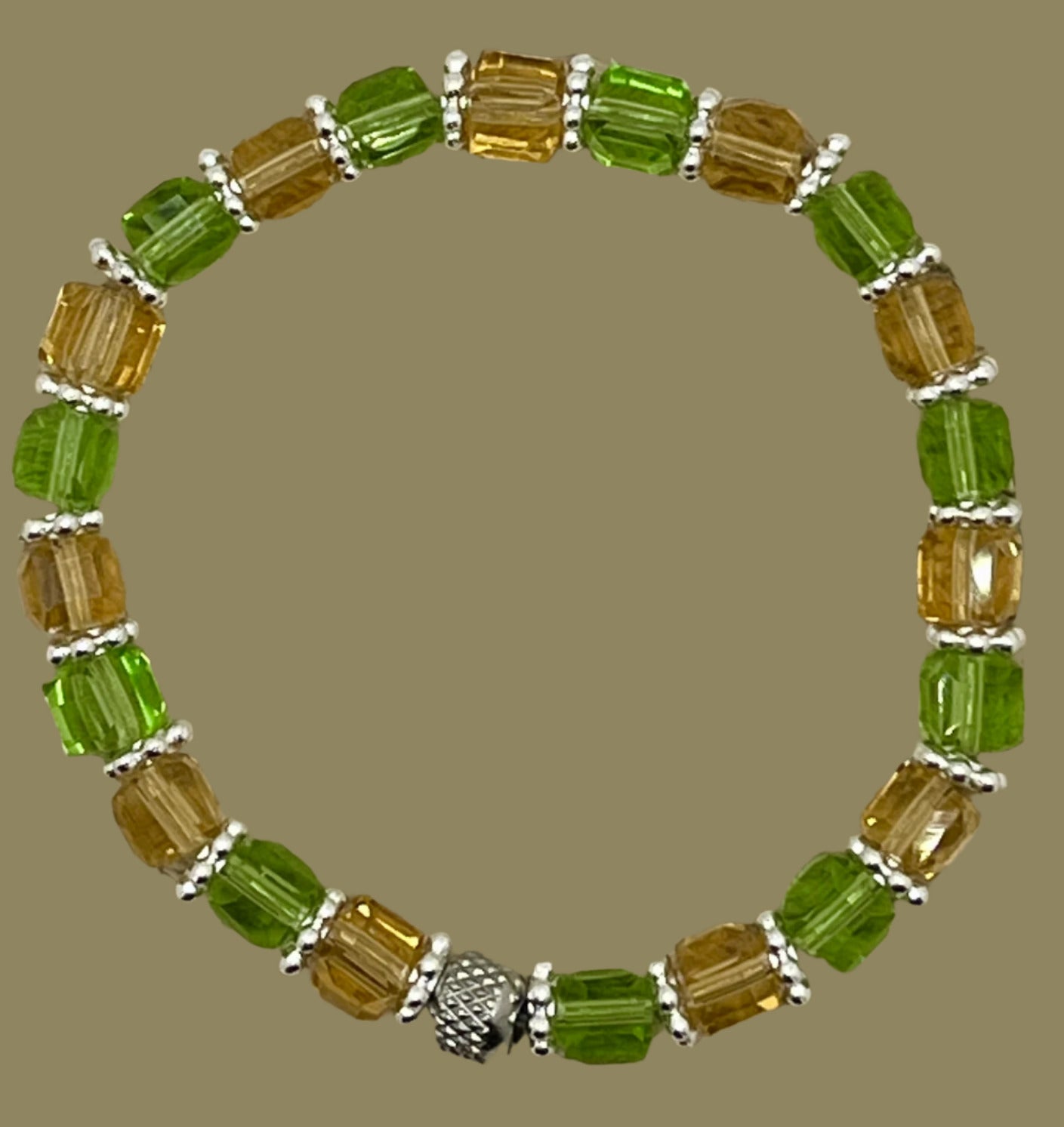Memory Bracelet Showcasing Aug and Nov " Golden Meadow