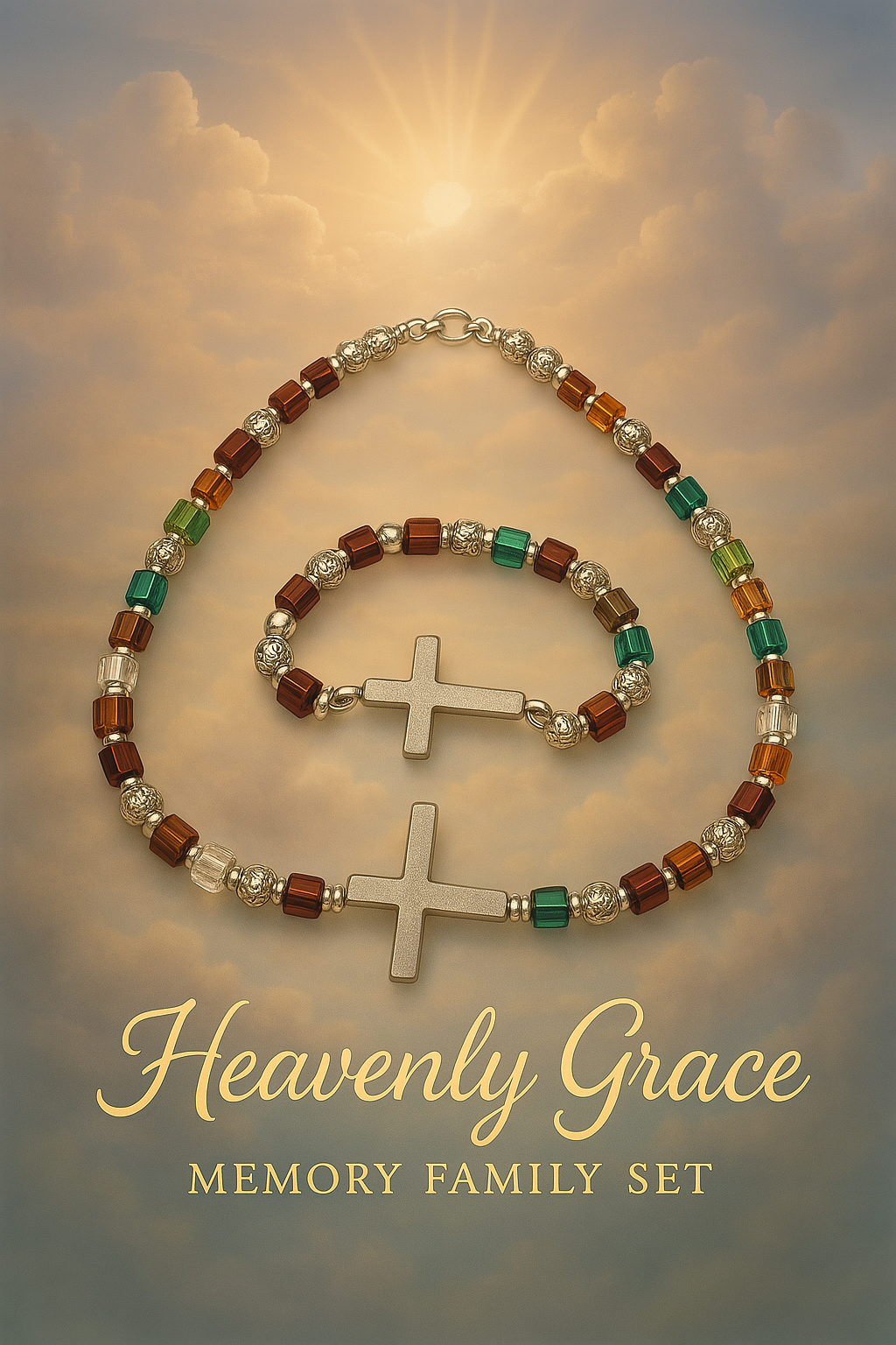Heavenly Grace Memory -Family - Necklace & Bracelet Set