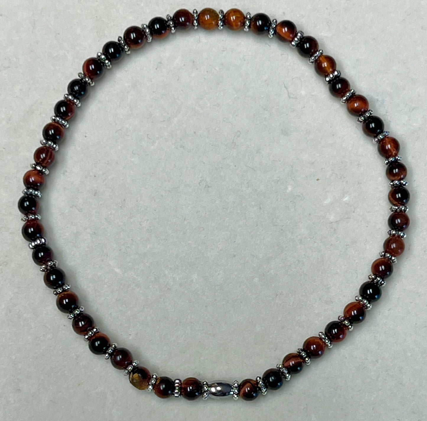 Round about Collection Red Tiger Eye "Fierce Bloom" Ankle Bracelet