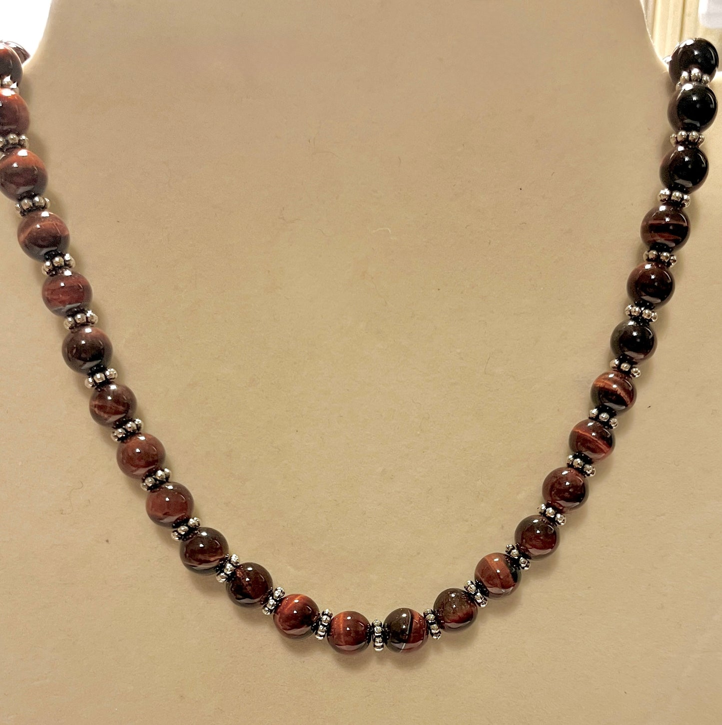 Round about Collection Red Tiger Eye-Fierce Bloom-Necklace