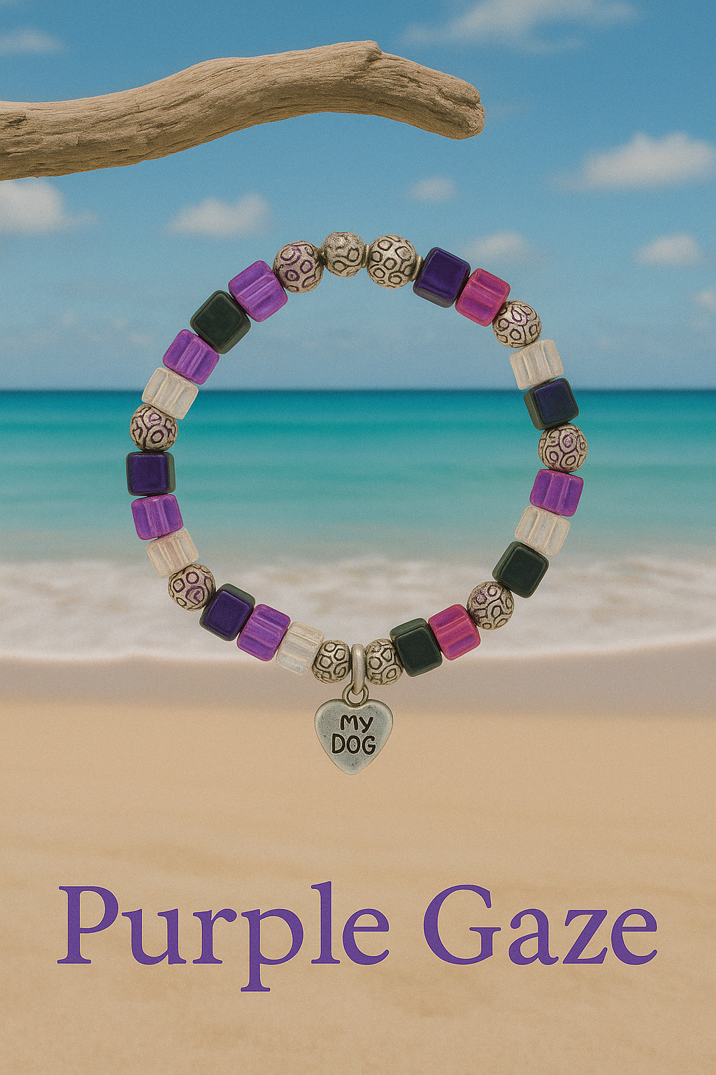 Purple Gaze Bracelet with charm