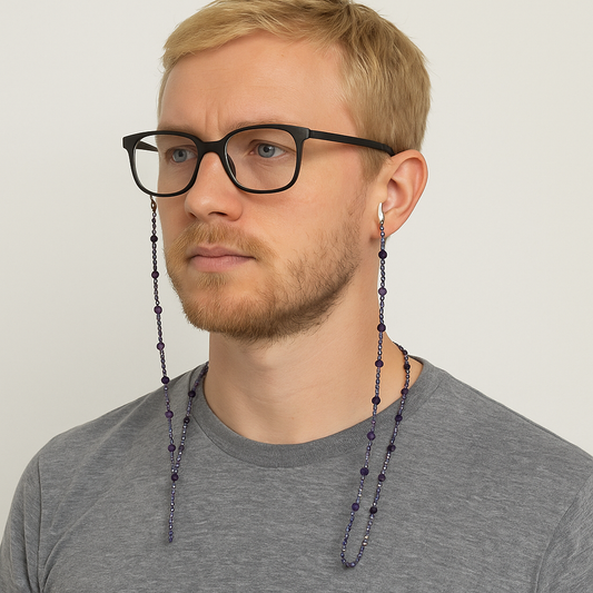 Eyeglass Catchers Collection -Amethyst Tide for men"Corner