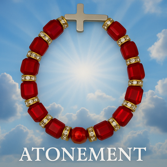 Heavenly Grace-Atonement -  in 8mm cube with Gold rhinestone Spacers
