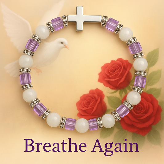 Courage Collection-Custom Cancer Awareness Jewelry "Breathe Again "  For Lung Cancer