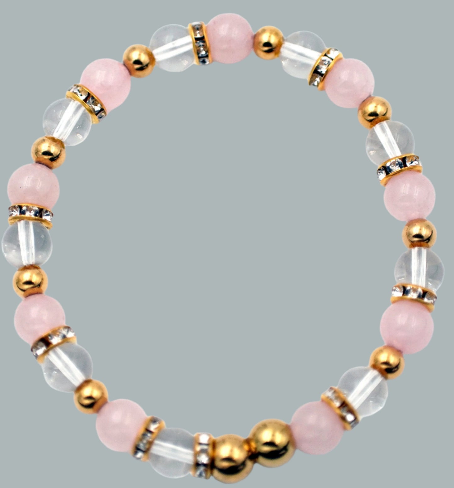 Survivor - Ready-(8 mm Pink &Gold )Bracelet