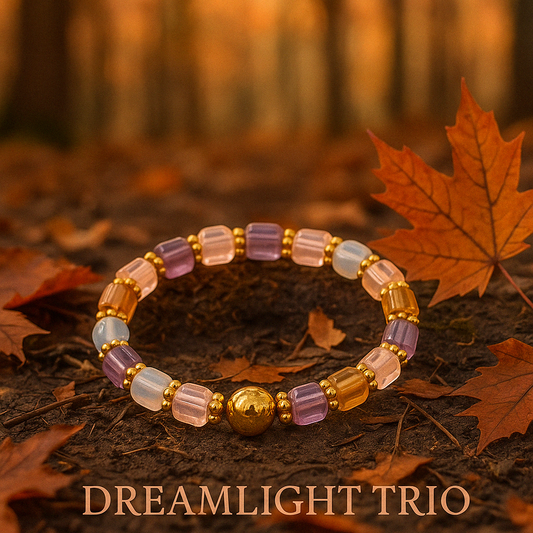Memory custom made Birthstone "Dreamlight Trio Gold Tone Bracelet  months are June,Oct and Nov